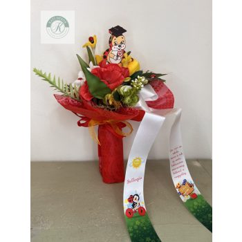 Ovis ballagási csokor katicával 35 cm 