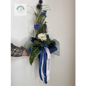 Ballagási virágcsokor fiúnak 80 cm 