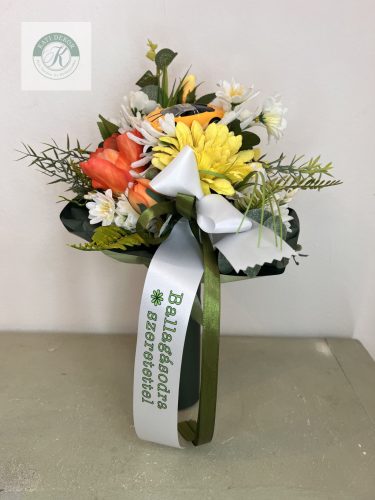 Ovis ballagási csokor autóval 35 cm 