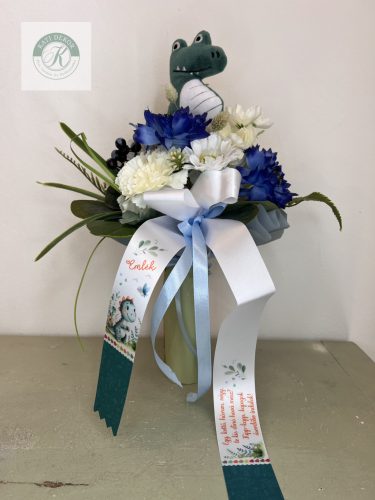 Ovis ballagási csokor dínóval 40 cm 